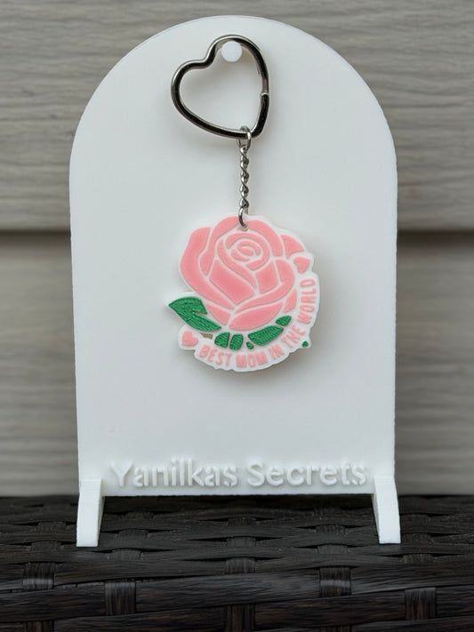 Best Mom in the World keychain